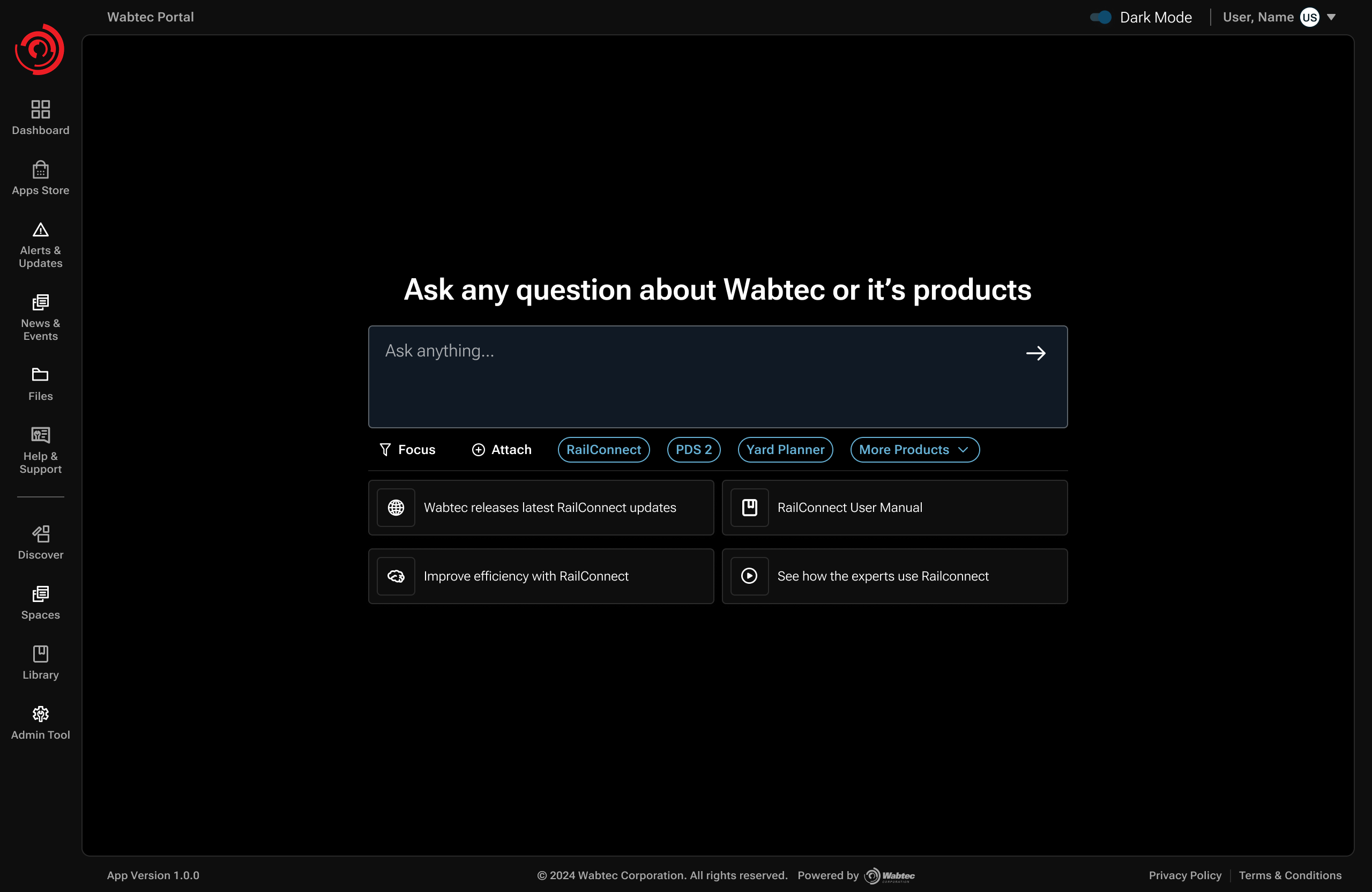 Wabtec One / SaaS portal / AI integration